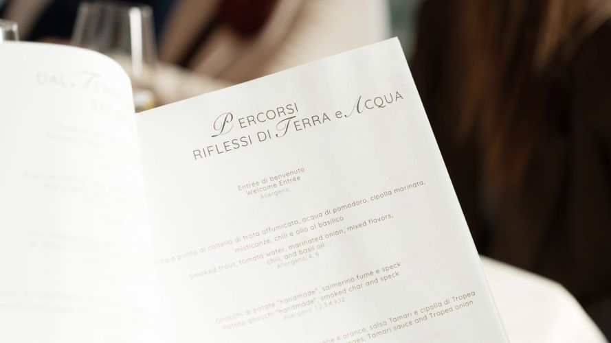 menu degustazione ristorante riflessi bardolino